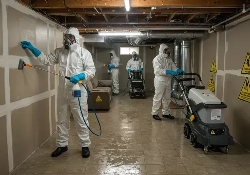 Basement Moisture Removal and Structural Drying process in Doniphan, MO